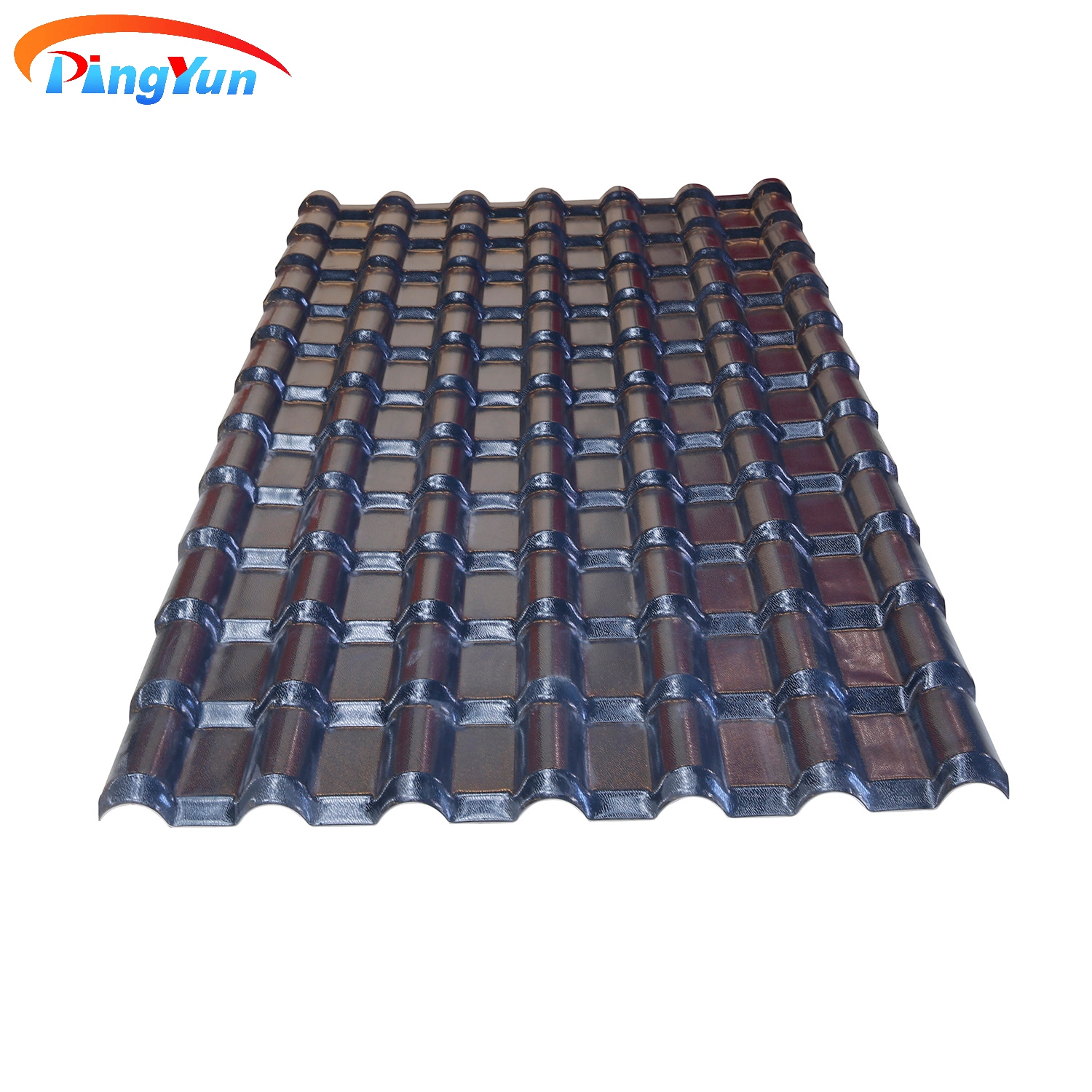 Residential House Brown Color Stable PVC Roof Tile