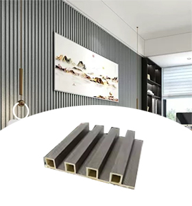 Plastic Slat Paneling WPC UV Cladding Fluted 3D Wall Panel for Home Decoration