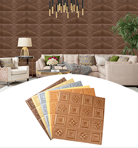 Self Adhesive 3D Foam Wall Sticker Colorful Wall Paper Home Decoration
