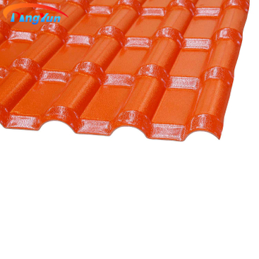 Residential House Orange Plastic UPVC Roof Tile