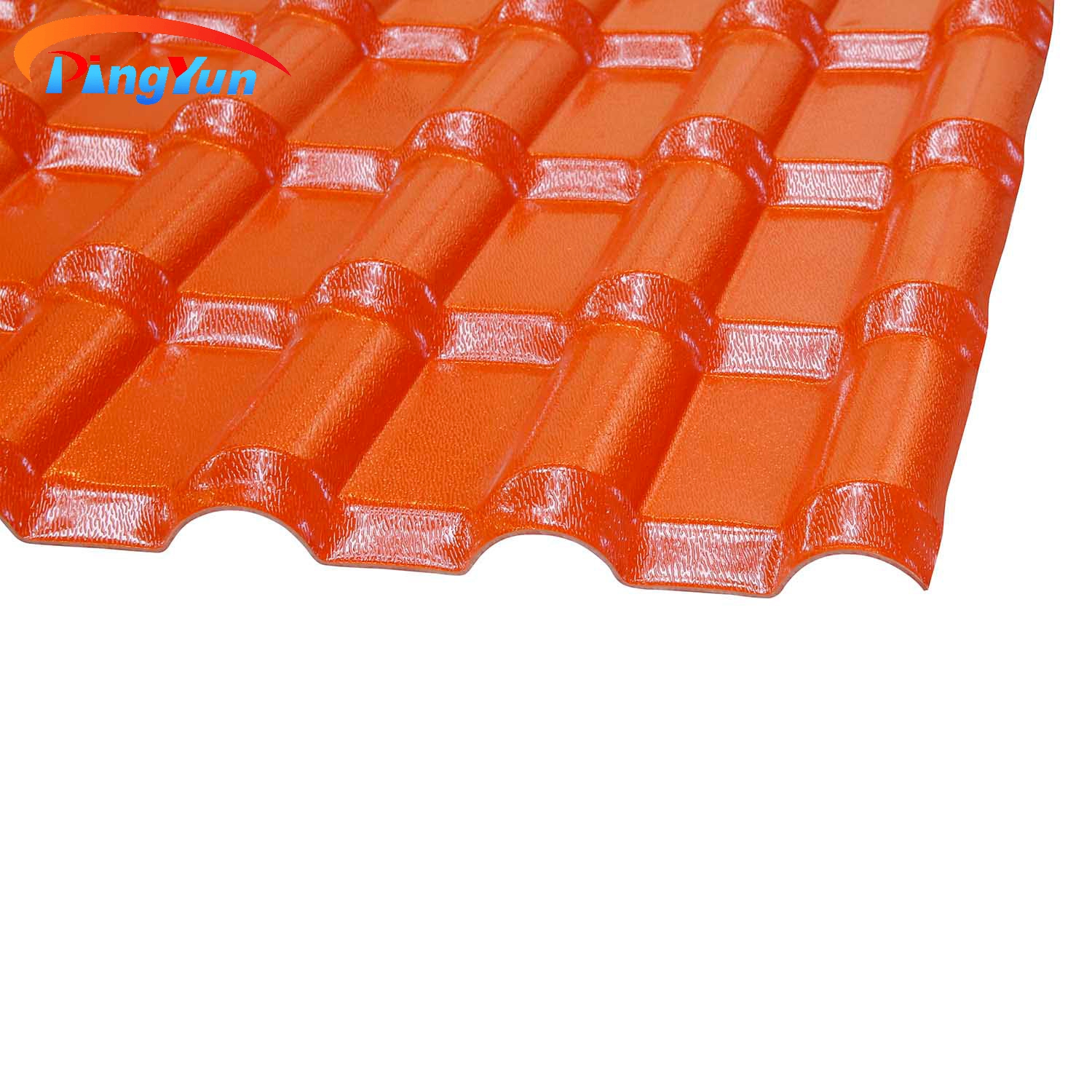 Residential House Brick Red Plastic PVC Roof Tile