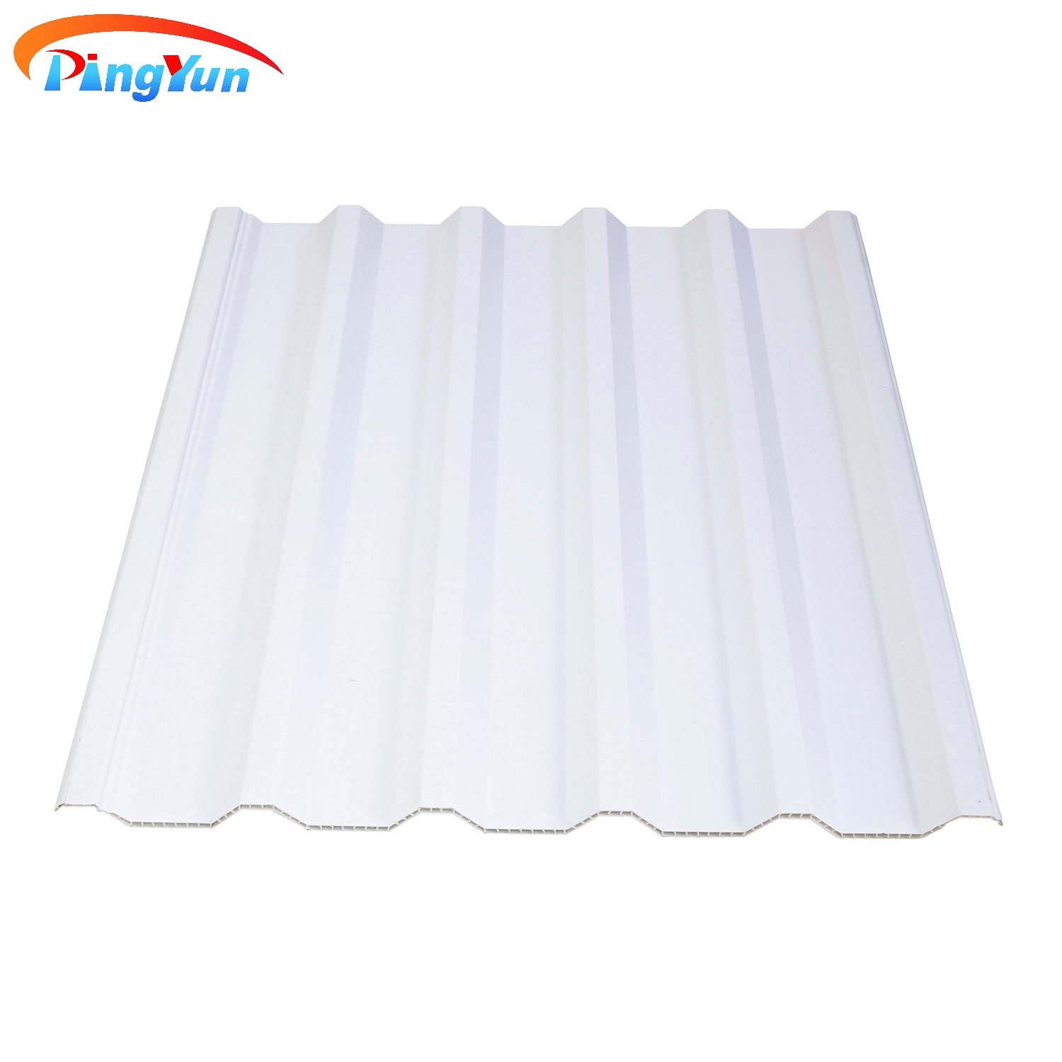Indonesia Popular High Temperature Resistance Twin Walls Roof Tile Trapezoidal PVC Hollow Roofing Sheet