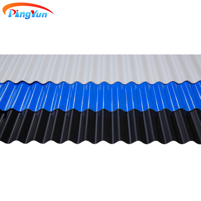 Heat Resistant Round Wave UPVC Roof Tile ASA Coated PVC Roof Sheet for Warehouse