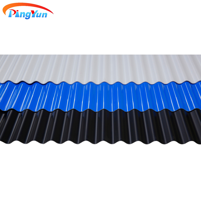 Heat Resistant Round Wave UPVC Roof Tile ASA Coated PVC Roof Sheet for Warehouse