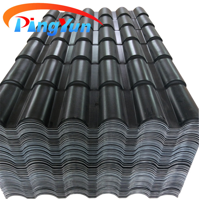 Residential House Brown Fire Proof PVC Roof Tile