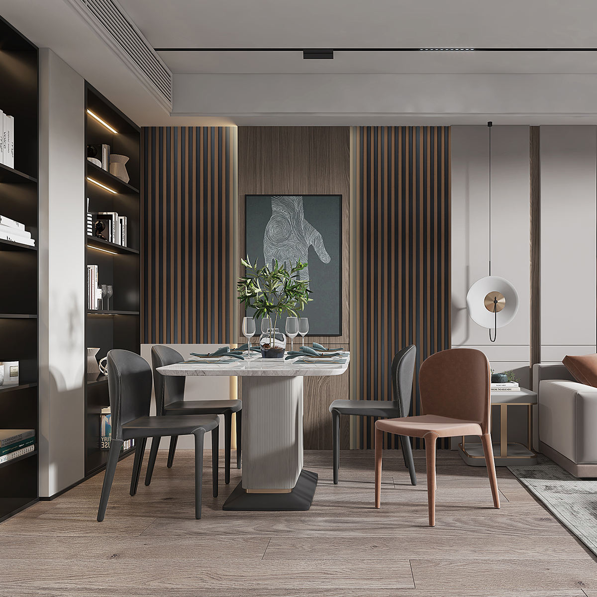 Modern WPC Wall Cladding Panel High-Density WPC Wall Panel Indoor Decoration