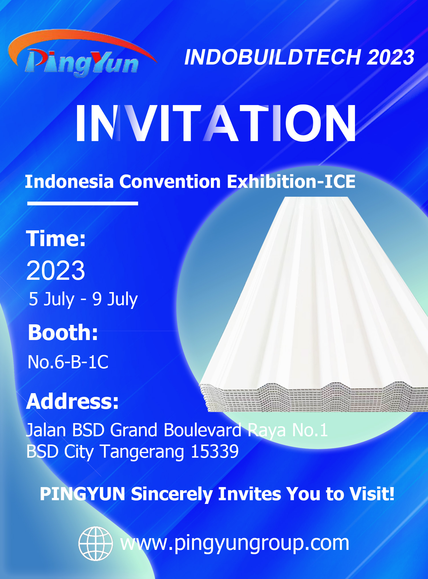 Pingyun Group is waiting for you at the Indobuildtech 2023