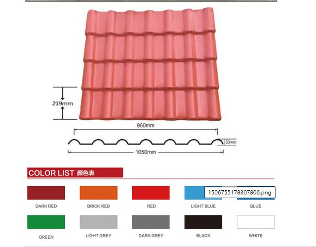 Pavillion Green Lightweight PVC Roof Tile
