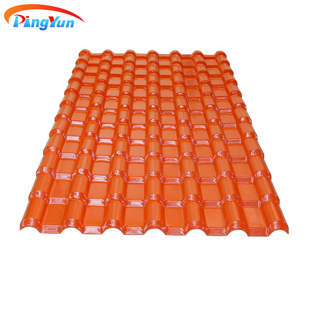 Colombia teja colonial pvc Spanish synthetic resin pvc roof tile asa pvc plastic roof sheet for residential house