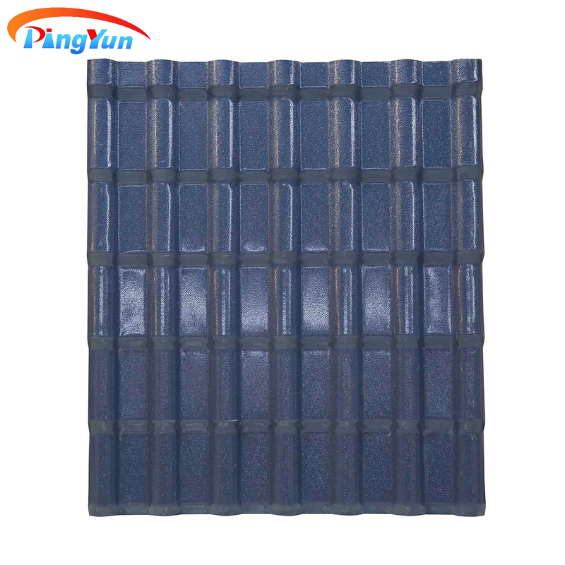 anti impact corrugate roof tiles uv resistant Spanish asa pvc plastic roof sheet for villa