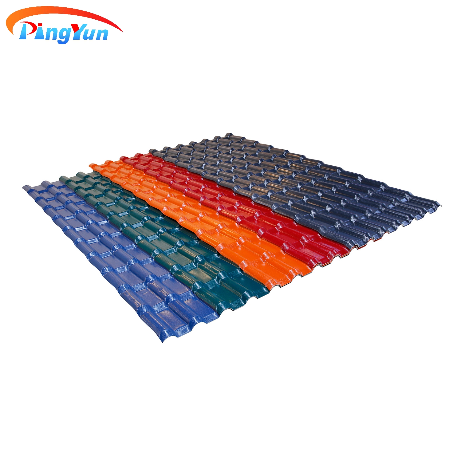Plastic Roofing Sheets for House Building Materials Corrugated ASA PVC Roof Tile Colombia Spanish Roof Shingles